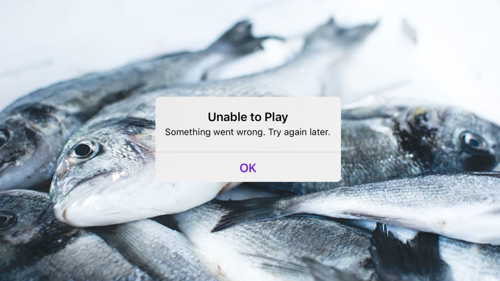 Unable To Play. Something went wrong. Please try later